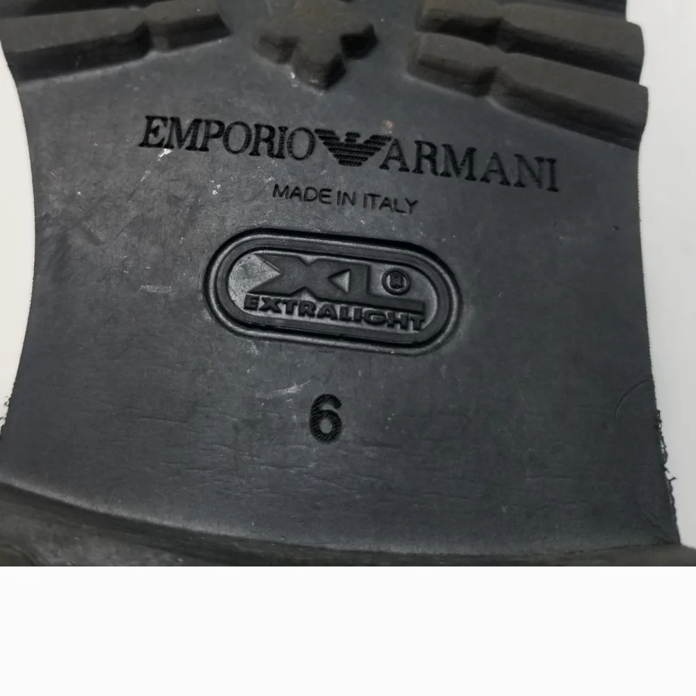 Emporio Armani Men's Black Suede Boots Size 6